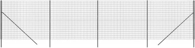 vidaXL Maschendrahtzaun Anthrazit aus verzinktem Stahl mit PVC-Beschichtung, Höhe: 180 cm, Länge: 10 m - Bild 1
