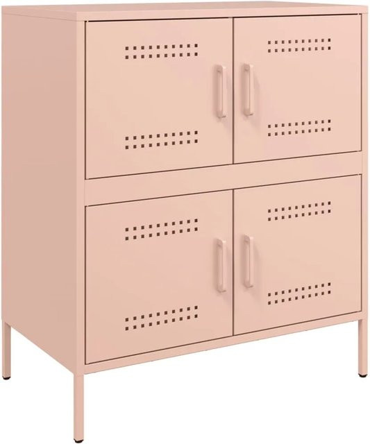 vidaXL Sideboard im Industrie-Stil aus Stahl in Rosa, B/T/H: 68 x 39 x 79 cm - Bild 1