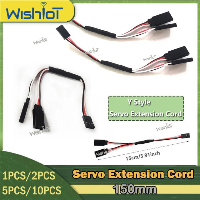wishiot Y-Stil Servomotor-Verlängerungskabel, Zubehör, Schwarz - Bild 1