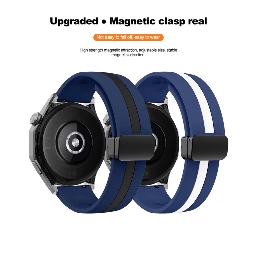 Geekthink Uhrenarmband Silikon, Magnetisches D-Schnallenband, Unisex - Bild 2