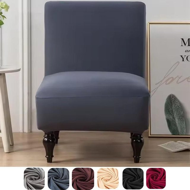 YTO Armloser Sesselbezug aus elastischem Spandex in Blau im modernen nordischen Stil - Bild 1
