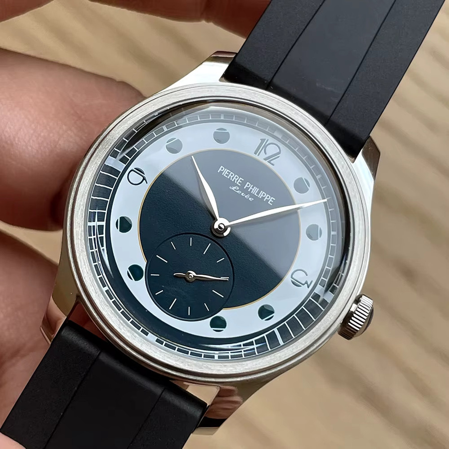 PIERRE PHILIPPE Armbanduhr, Handaufzug, Edelstahl, Blau, 38 mm, Herren - Bild 6