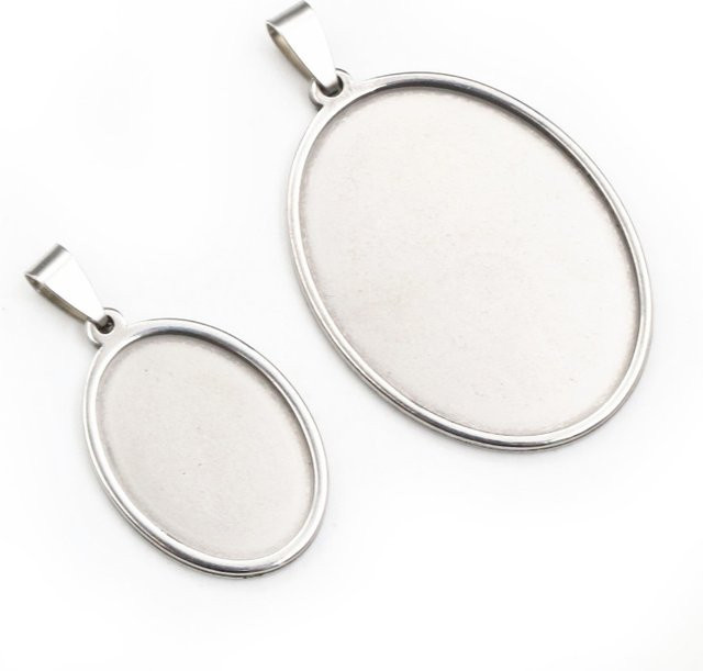 Wadsfred Anhänger Edelstahl, Silber, Unisex, 18 x 25 mm, 30 x 40 mm - Bild 1