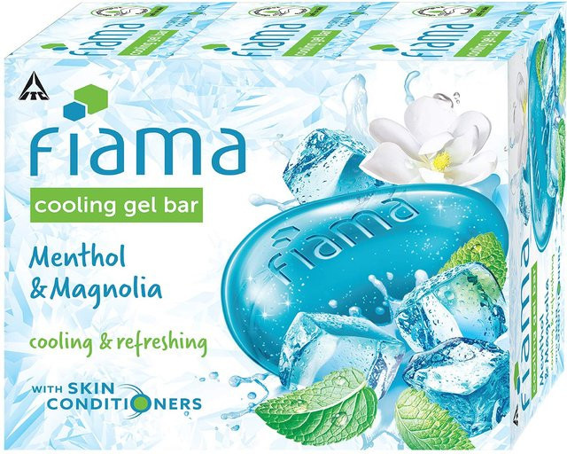 Fiama Gel-Seifenstück Menthol Magnolie, 125 g x 3, Unisex - Bild 1