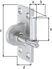 GAH Alberts Kloben verzinkt gelb mit verstellbarer Ausführung 13 x 45 mm - Bild 1