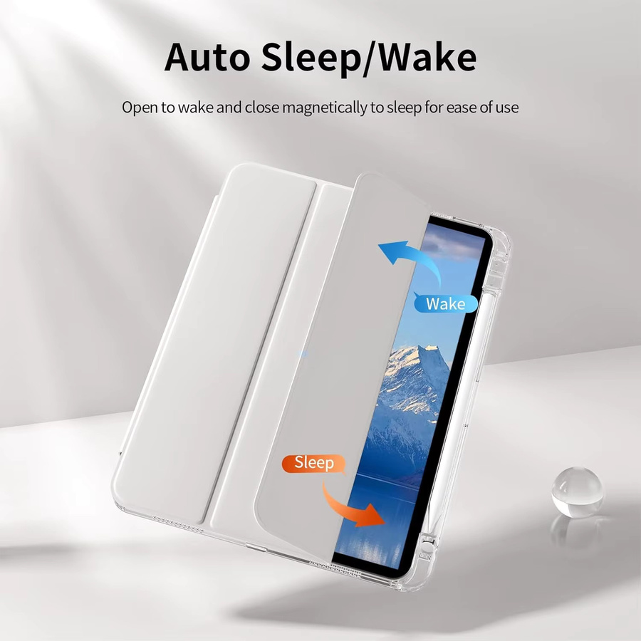 Chenxiaotong Schutzhülle für Samsung Galaxy Tab A9/A11 X113/X116 & A9+/A11+ 2025 SM-X230/X236, transparente Hülle mit Bleistiftschlitz und Auto Sleep Wake Funktion - Bild 2