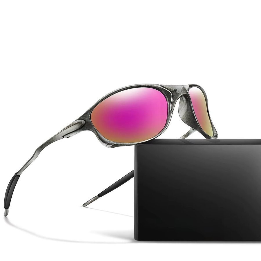 LOISRUBY Sportsonnenbrille, Metall, Vollrand, grau, Unisex - Bild 2