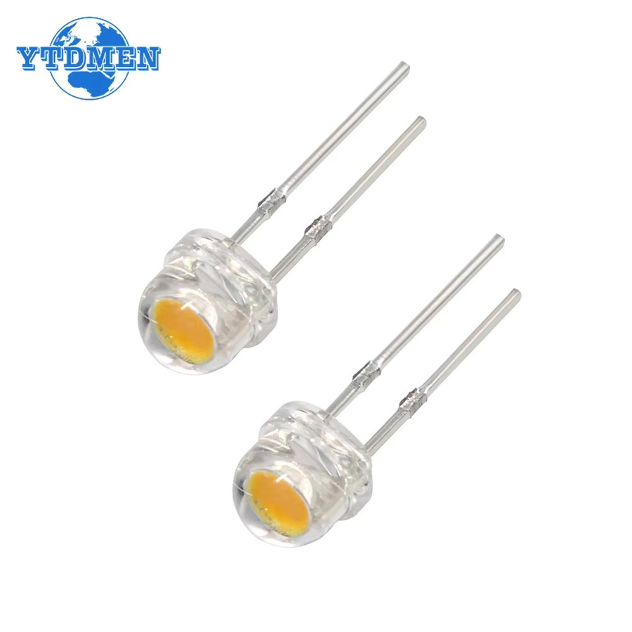 YTDMEN 100 Stück Superhelle F5 Strohhut LED-Dioden 5 mm in Weiß und Multicolour für DIY-Elektronik - Bild 2