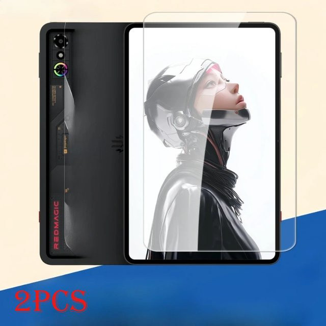 2er-Pack Nubia RedMagic Gaming Pad 3Pro AstraGaming Schutzfolie aus gehärtetem Glas, Transparent, HD Klar, Kratzfest, für 9,06 Zoll Display - Bild 1
