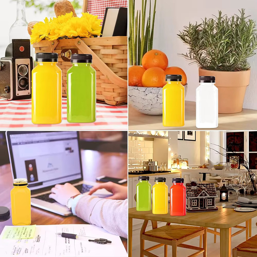 EliteHMX Transparente PET-Kunststoffflaschen mit auslaufsicheren Schraubverschlüssen, 236,59 ml, Lebensmittelqualität - Bild 3