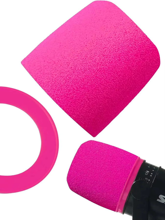 Shure MV7 Mikrofon-Schaumstoff Pop-Filter-Ersatz für MV7, MV7+, MV7i und MV7x in Blue-Violet und Pink - Bild 7