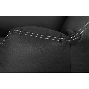 Knuffelwuff Hundebett Sidney Sofa aus Kunstleder in Schwarz, XXL, B: 120 cm, T: 85 cm, H: 38 cm - Bild 3