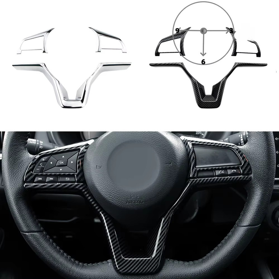 Lenkrad Panel Knopf Abdeckung Trim Aufkleber in Silber für Nissan Xtrail T32 Rogue Note Qashqai J11 Versa Juke Micra Kicks Leaf Sentra - Bild 4