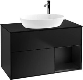 V&B Waschtischunterschrank Finion 100 in Blau Lackiert, B/T/H: 100 x 50,1 x 50,1 cm - Bild 1