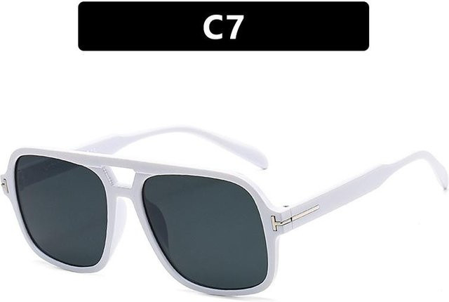 kottdo Sonnenbrille Aviator, Unisex, Vollrand, Kunststoff, weiß - Bild 1