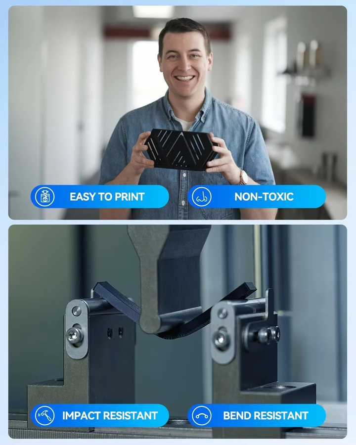 JAYO PETG 3D-Drucker-Filament Set mit 20 Rollen in Schwarz und Weiß, Hochgeschwindigkeits-Matt-Effekt für FDM-Drucker und 3D-Stifte - Bild 5