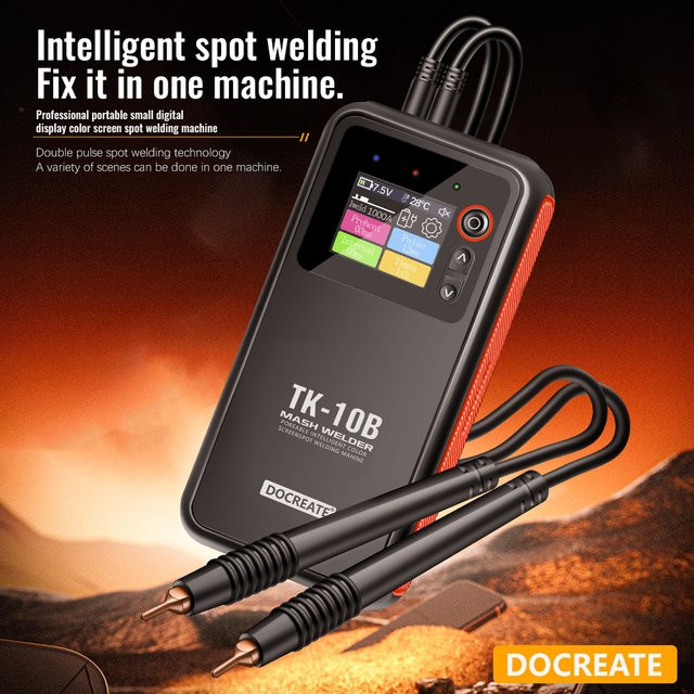 TK-10B Tragbare Professionelle Handheld Punkt-Schweißmaschine mit intelligentem Farbdisplay in Schwarz - Bild 1
