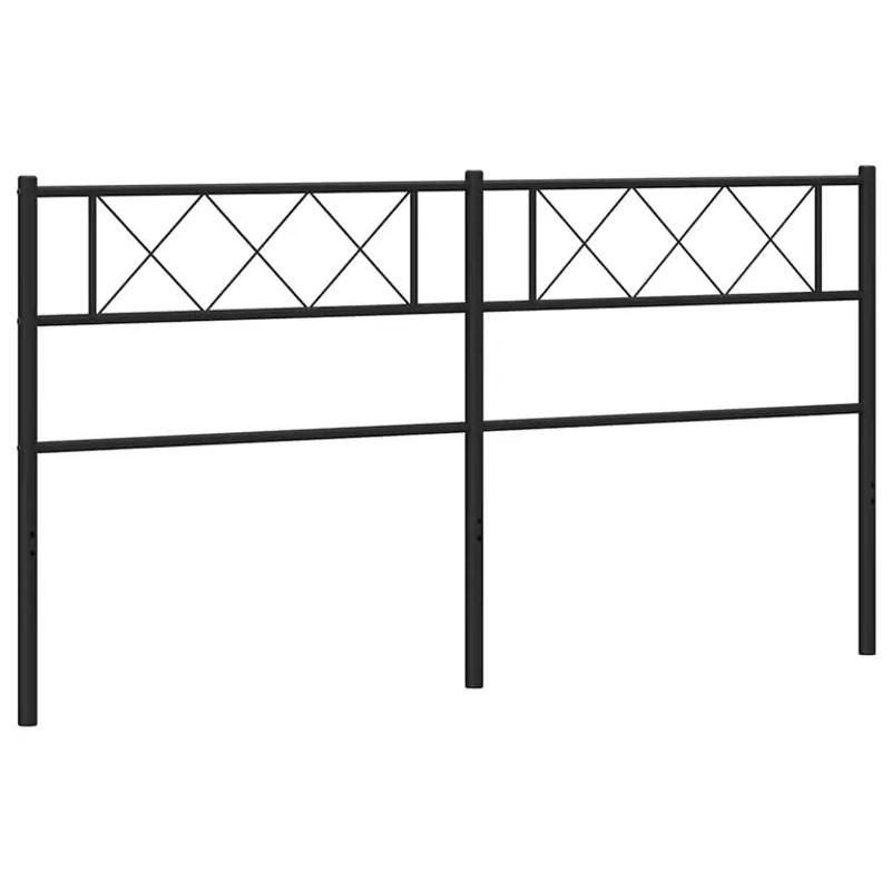 Vidaxl Metall-Kopfteil im Industrial-Design, Schwarz, Breite: 200 cm - Bild 2
