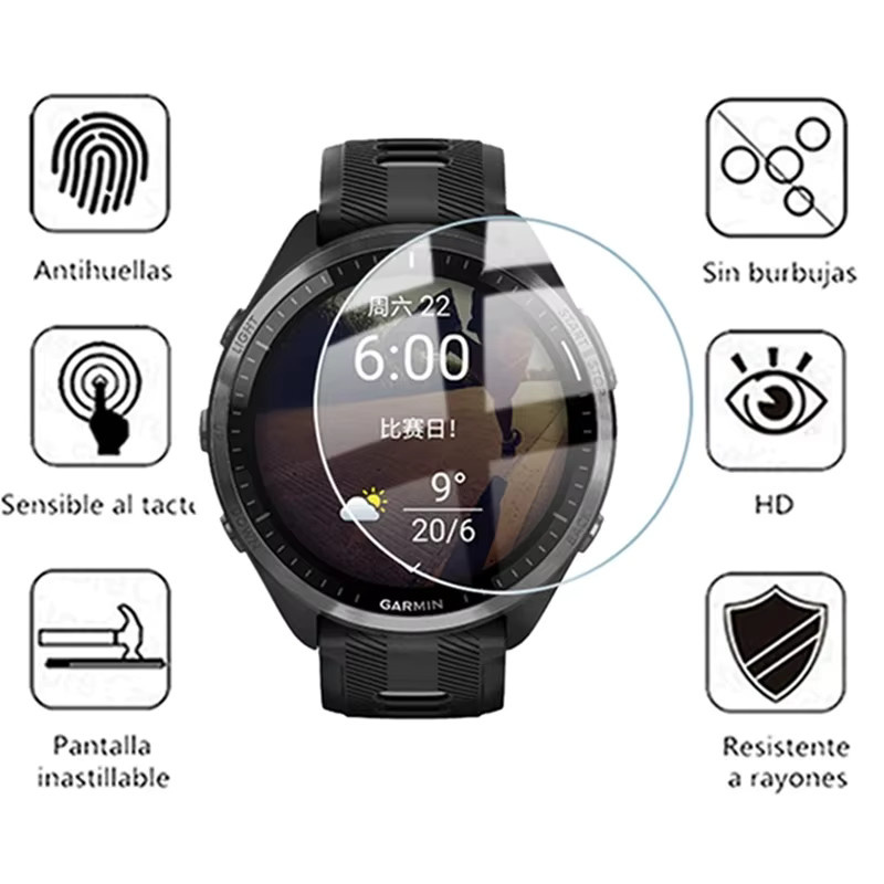 Garmin Displayschutzfolie, Glas, Transparent, Forerunner 165 165 Musik - Bild 2