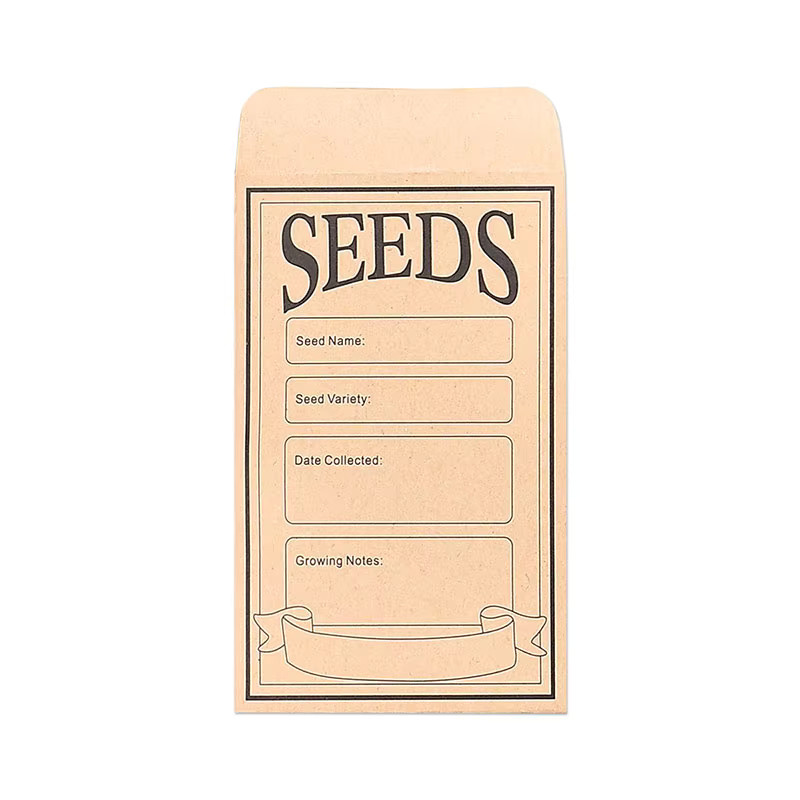 100 Stück Kraftpapier-Samentüten in Braun für Samen, Blumen und Gemüse - Bild 2