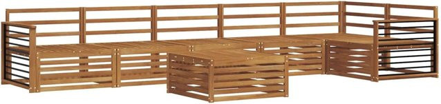 vidaXL Outdoor-Sofagarnitur 7-teilig aus Akazie Massivholz in Braun - Bild 1
