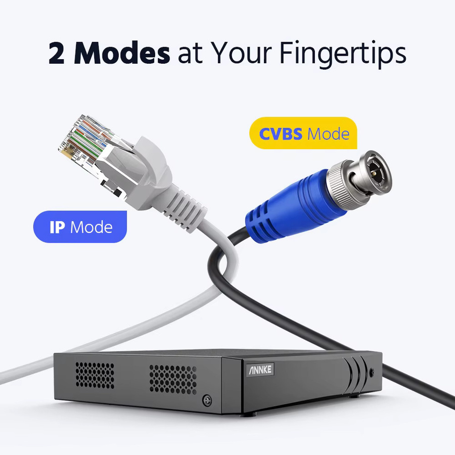 ANNKE 8CH 5MP Lite CCTV-Kit Videosicherheitssystem mit 5 IN1 H.265+ DVR und 3K 4X 5MP wasserdichten Überwachungskameras mit integriertem Mikrofon in Schwarz - Bild 3