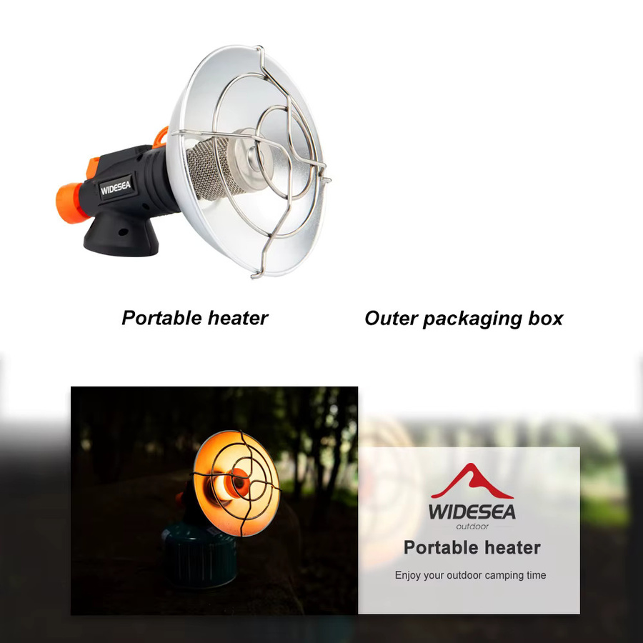 Wideea Camping Heizung aus Edelstahl in Silber, tragbarer Kamin für Outdoor und Wandern, B/T/H: 16,5 x 13,0 x 12,0 cm - Bild 4
