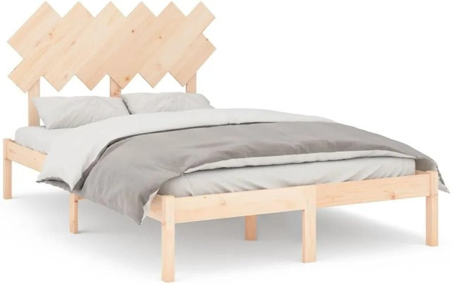 vidaXL Massivholzbett aus Kiefer in modernem Design, B/T: 120 x 200 cm - Bild 1