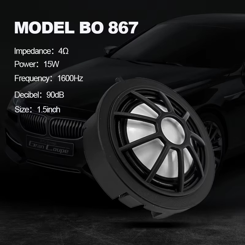 ALOONGACARR Musik-Stereo-Hupe als Mitteltöner und Subwoofer-Mittellautsprecher für BMW F10 F20 F30 E90 E92 E60 E70 E87 G20 G30 in Schwarz - Bild 4