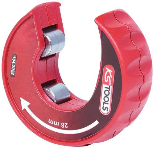 KS Tools Kupferrohr Ratschen-Rohrabschneider aus Messing in Rot, 28mm - Bild 1