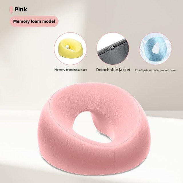 Ergonomisches Gesichtsauflage Kissen von Yiran Health & Beauty aus Memory-Schaum in Rosa für Ganzkörpermassagen und Kosmetikstudios - Bild 1