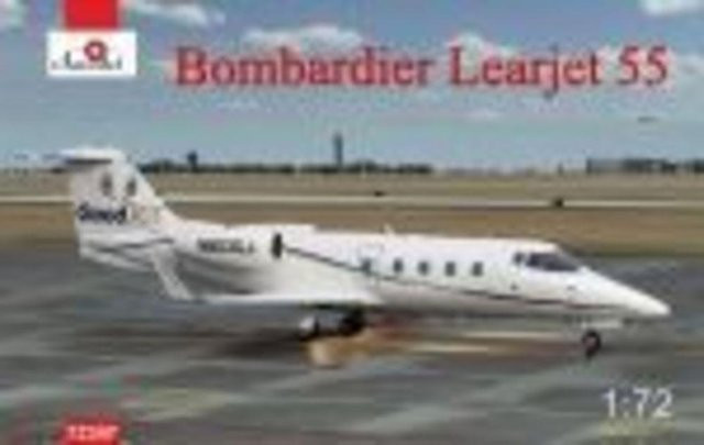 Bombardier Learjet 55, A-Model, Modellflugzeug, 1:72, Weiß - Bild 1
