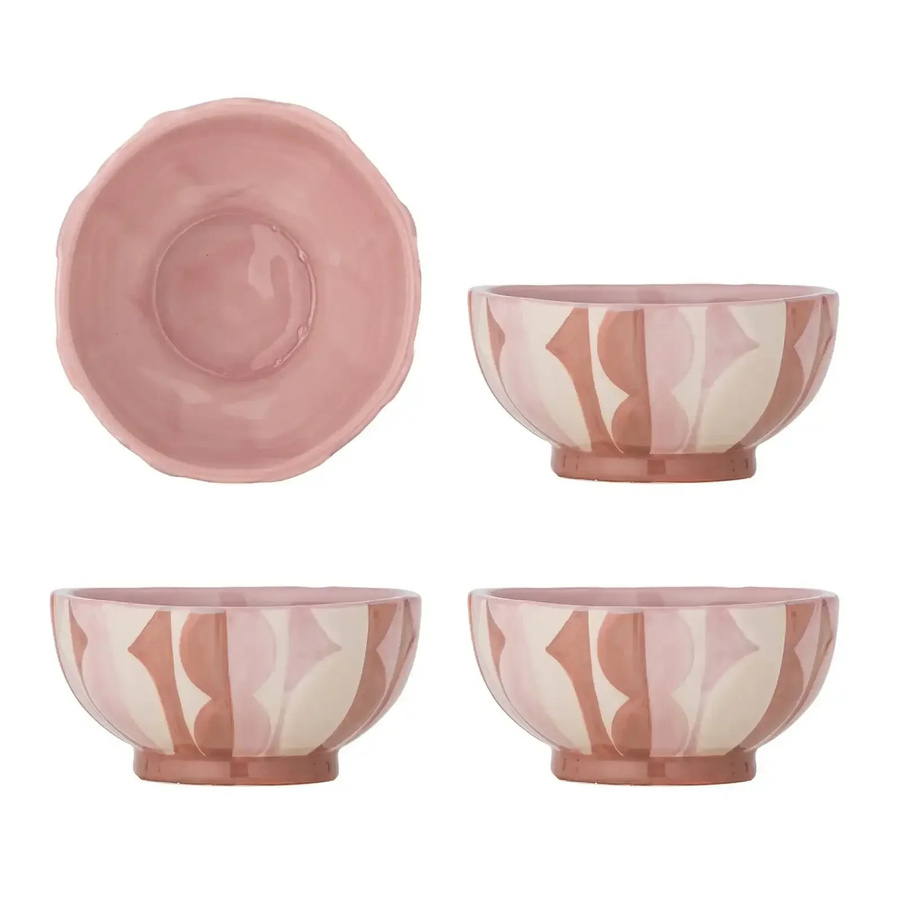 Bloomingville Schale Saul rosa 12 cm, 4 Stück - Bild 1