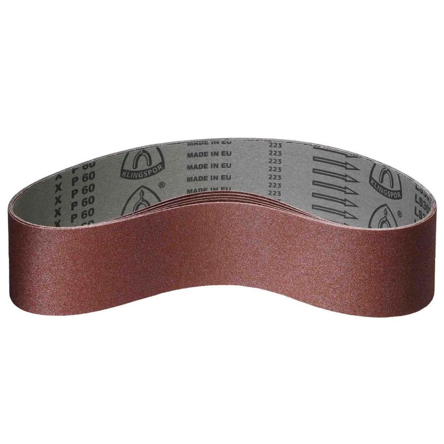 Klingspor Gewebe-Schleifbänder LS307X Universal für Metall, Holz und Lack, Korn 180, Farbe Braun, 5 Stück, B: 180 mm, L: 1550 mm - Bild 2