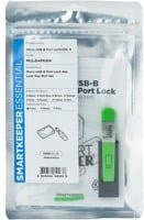 SMARTKEEPER ESSENTIAL Micro USB-B Port Lock MUL04 mit Lock Key Mini U04 Einsteckschloss in Grün - Bild 1