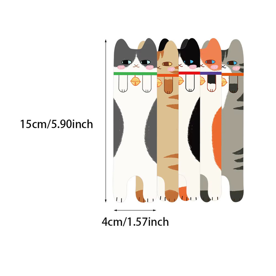 30 Stück dekorative Katzen Lesezeichen aus Papier mit doppelseitigem Muster in Multicolour für Schüler und Büro - Bild 3
