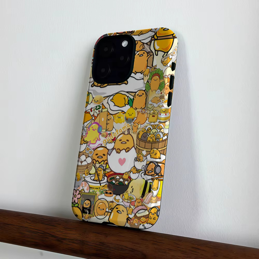 CaseLumi Matte Bumper Schutzhülle mit MagSafe für iPhone 17 16 15 14 13 Pro Max G-Gudetama Design in Multicolour - Bild 3
