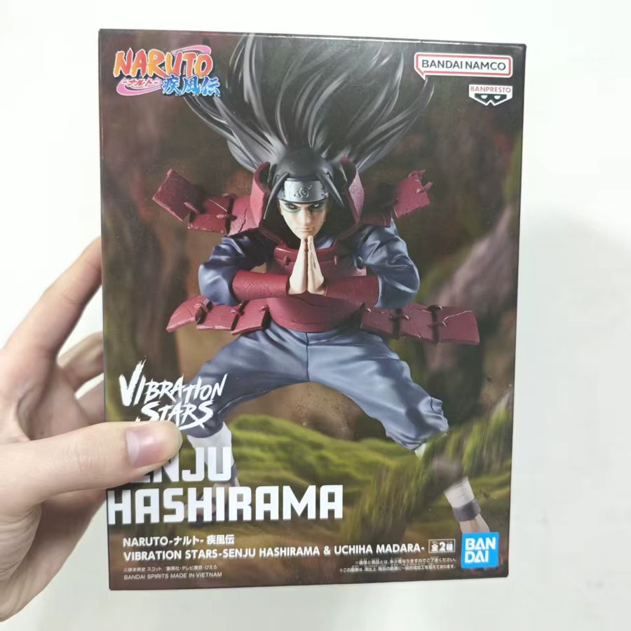 Banpresto Naruto Anime Figur Senju Hashirama Vibration Stars mit Basis und Acryl Stand in Weiss - Bild 2