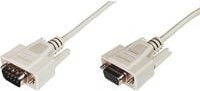 DIGITUS Serielles Datatransfer Verlängerungskabel D-Sub9 Stecker auf D-Sub9 Buchse in Weiß - Bild 1