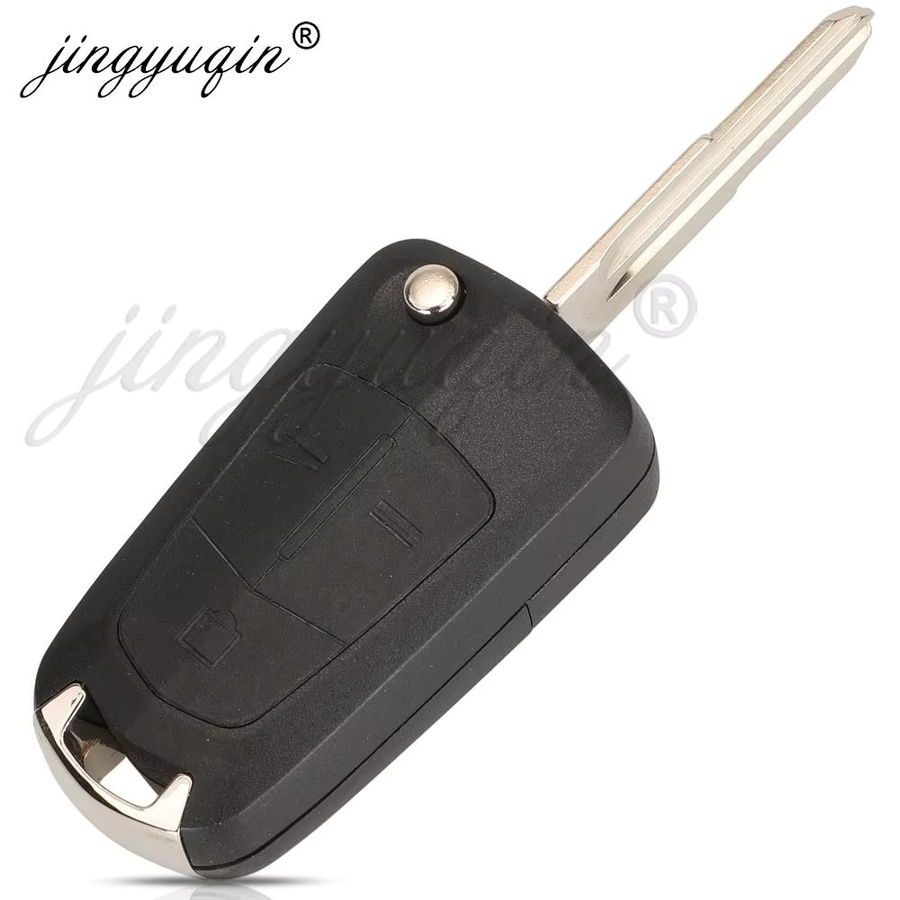 Jingyuqin DW05/HU46 Flip Auto Schlüssel Shell für Opel Antara AMPERA und Chevrolet Epica, 2/3 Tasten, Farbe: Schwarz - Bild 3