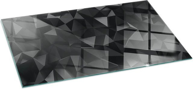 Tulup Glasplatte für Kamin als Funkenschutzplatte in Schwarz, B/H: 140 x 70 cm - Bild 1