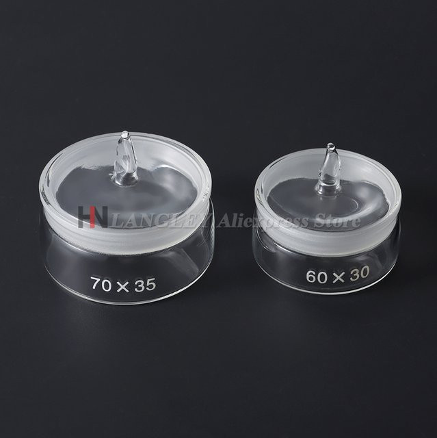 Uhrenreparatur-Öltank, Transparente Glasflasche mit Stahlgitter, 60x30mm - Bild 1