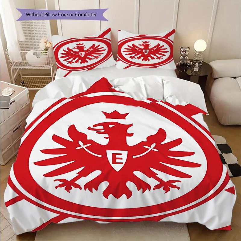 Manus Home Eintracht Frankfurt Bettwäsche Set Weiß, 1 Bettbezug und 2 Kissenbezüge, Breite: 135 cm, Länge: 200 cm - Bild 8