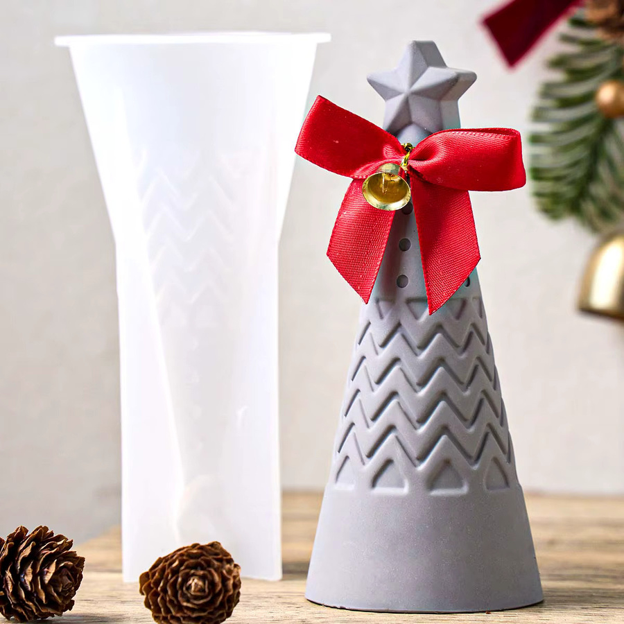 UDOCOOL Silikonform für Weihnachtsornamente in Säulen- und Kerzenform für DIY Handarbeit aus Seife, Gips oder Harz - Bild 2