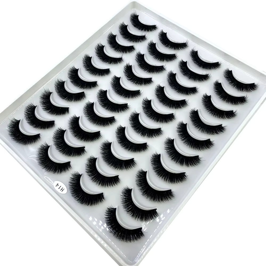 HBZGTLAD 3D-Nerzwimpern, Black, Unisex, 20 Paar - Bild 3