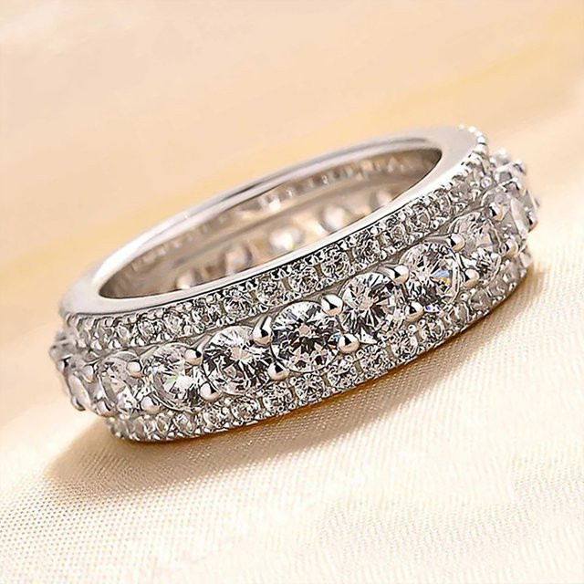 Huitan Ringe, Zirkonia, Silber, Damen - Bild 1