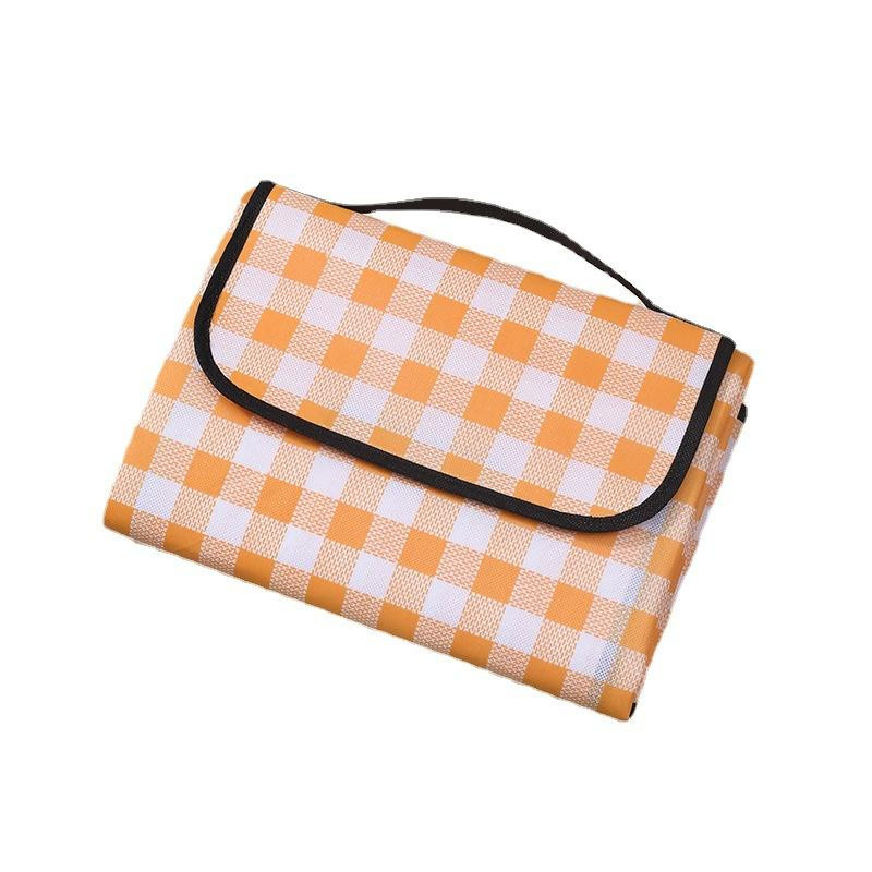 Wasserdichte Picknickmatte von Binchi Outdoor Product in Orange, tragbare Campingmatte aus Vliesstoff für den Außenbereich, B/B: 90 x 150 cm - Bild 1
