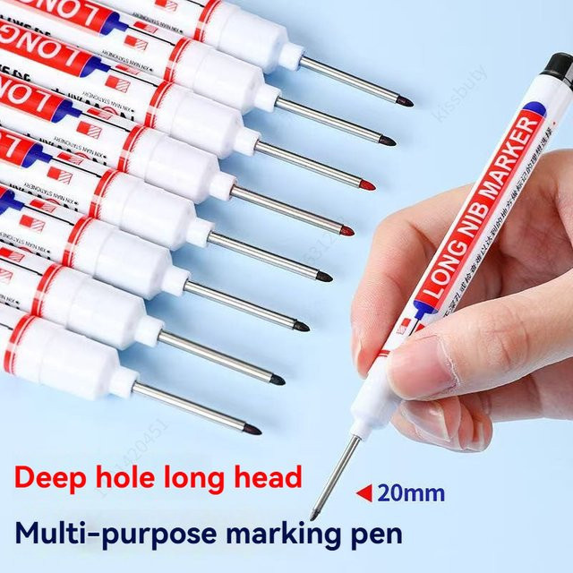 4er-Set Lochmarker mit langer Spitze und 20mm Tiefe für Metall und Holz in Multicolor - Bild 1