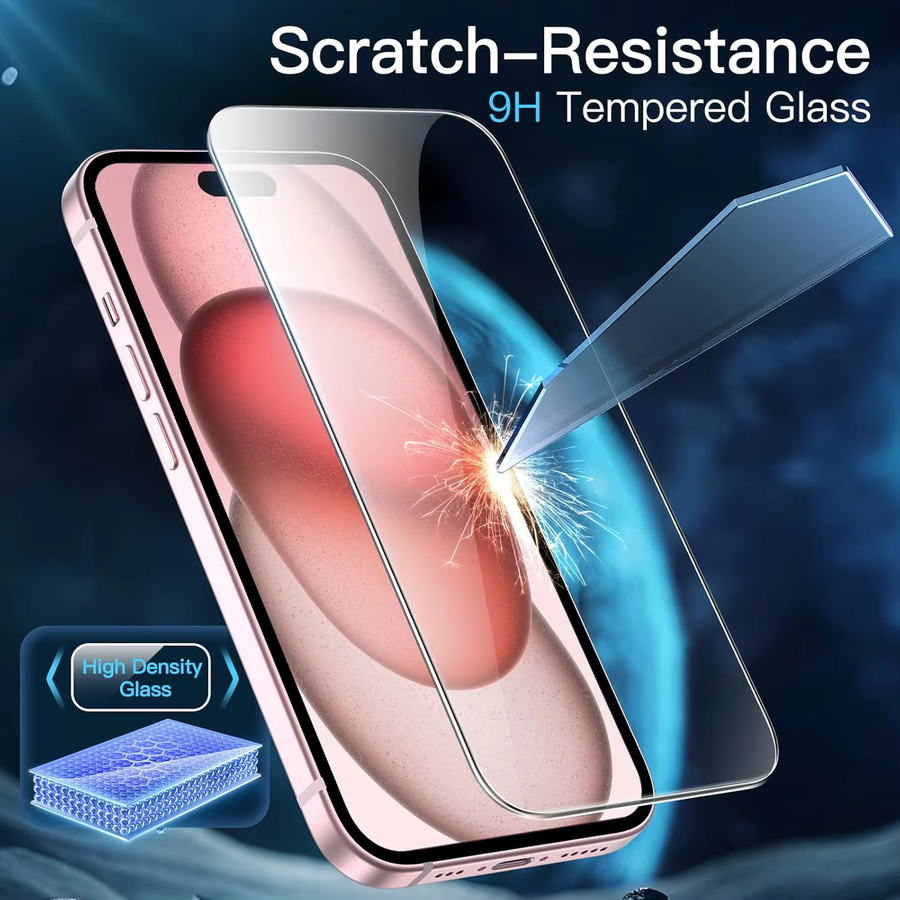Leeshionz Panzerglas für iPhone 15 in Transparent - Bild 4