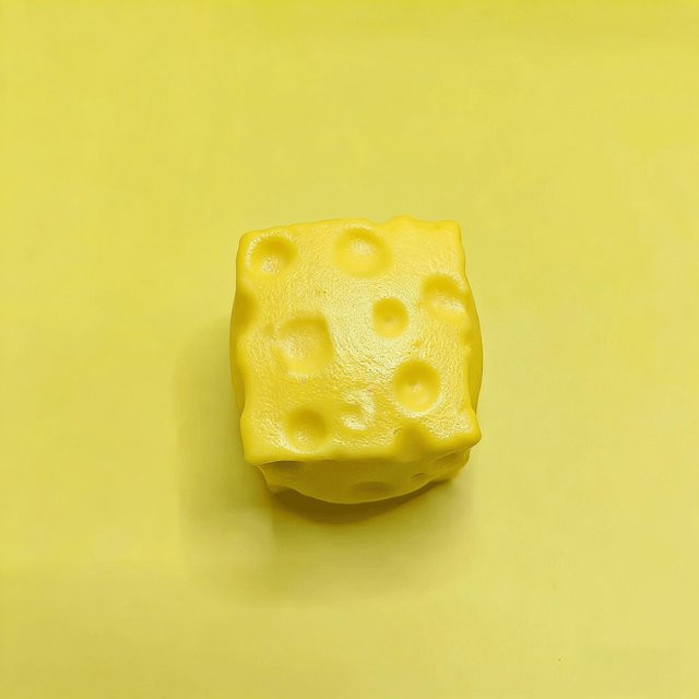 Topmix Squishy Quadrat Käse, Stressabbau Sensorisches Spielzeug, yellow - Bild 1